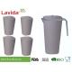 Non-Toxic Environmental Friendly Bamboo Water Jug Plastic Pitcher Beverage Jug With Customized Prints and Color
