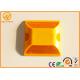 Double Sides Yellow Reflective Road Studs / 300m Distance ABS cats eyes road markings