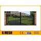 6063 T6 Security Metal Fencing Spacing 140mm Galvanised Steel Gate