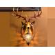 Durable Led Deer Head Wall Lamp Resin Glass Stag Head Wall Light Hand - Painted