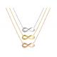 8 necklace female gold-plated rose gold color birthday gift ornaments unlimited symbol titanium steel accessories