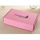 Folding Pink Corrugated Shipping Boxes / Matte Lamination Kraft Corrugated Boxes