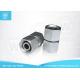 Straight Metric Thread Bite Type Tube Fitting , Hydraulic Pipe Coupling With Swivel Nut