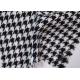 Black And White Herringbone Fabric , Geometric Pattern Jacquard Fabric