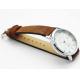 Quartz Mens Stainless Steel Watch / Leisure Mens Leather Strap Watches