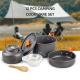Factory Wholesale Multi-Color Outdoor Cooking Pot Set Durable Ware Tea Pot And Pan Camping Cookware Sets