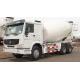White Color Concrete Mixer Truck 10 CBM With HW76 Cabin ISO Standard