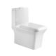 Dual Flush Elongated One Piece Commode Seat Included