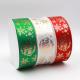Green / Red / White Decorative Fabric Ribbon Grosgrain Type Single / Double Face