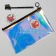 PVC slider zipper cosmetic makeup bag and pouch, Comfortable touching matt finishing slider k stand up bag foggy e