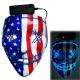 American Flag Pattern Halloween LED Face Mask 3 Flashing Modes