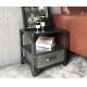 Iron Gray Small Metal Iron Beside Table Coffee Side Table With Drawer