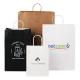 Custom White Paper Kraft Merchandise Bags With Handle For Packaging 12x7x17