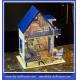 Diy wooden dollhouse mini glass dollhouse miniature room box model building cottage 13016
