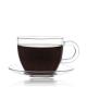 High Quality Clear Transparent Coffee Set Coffee Mug Plate Set