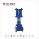 ANSI Standard PTFE Lined Gate Valve With Pneumatic Actuator Casting Steel