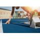 Blue 13mm Eco Sports Flooring Secondary School Rubber Running Track And Field