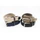 100 - 140cm Length Mens Woven Elastic Belt Customized With Zinc Alloy Buckle