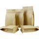 Wholesale China supplier customized Logo printed square bottom aluminum foil reclosable k kraft paper bag