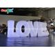 White Fabric LED Lighting Inflatable Letter LOVE By Touch Screen Remote Control
