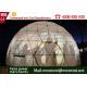 Luxury Camping Tent 8 Meters Diameter Transparent With Luxury Decoration