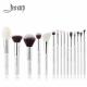 Pearl White birch wood Essential Makeup Brushes For Beginners Soft Mixed Hair