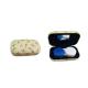 Cute lens storage case PU printed contact lens case with mirror