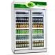 1000L Commercial Beverage Refrigerator Customized Double Glass Door Cooler