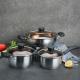 New Design Korean Style Cooking Set 6 Piece Kitchen Cookware 18/8 Stainless Steel Pans And Pots Set