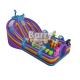 Custom Made Blue Cat Inflatable Toddler Playground / Kids Playground Equipment With Colorful Jumping Bounce House