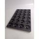 24 Cavity Doughnut Mould Tray Roll Up Edge Design For Daily Cooking