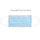 Adult Non Woven Surgical Mouth Mask / Blue Disposable Mask Daily Protection