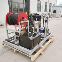 Water Jet Drain Cleaning Machine High Pressure 75hp Diesel Engine Drive