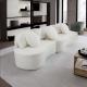 Customized Boucle Fabric Sofa White Fabric Couch Set Home Luxury