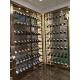 Luxury Multilayer Glass Door Stainless Steel Wine Cabinet Wine Rack