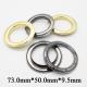 73mm*50mm*9.5mm Metal Eyelet Ring For Curtain Tape buckle Blinds Drapery Rod