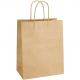 ISO Recyclable Brown Kraft Paper Sack Bags Custom Logo for food delivery