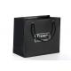 Black Color Paper Merchandise Bags , Promotional Recycled Paper Carrier Bags