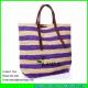 LUDA leather strap shopper handbags women raffia beach bags