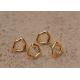 Irregular Circle 9k Gold Earrings 8mm Dimension for Anniversary