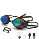 UV Protected Mirrored Women's Triathlon Goggles Full Silicone Head
