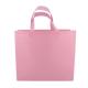 Grocery Printed Non Woven Shopping Bags Pink 65gsm Breathable Shrink Resistant