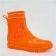 Neon Color Anti Impact Pvc Rain Boots With Fabric Stitching