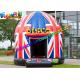 Flag Disco Party Commercial Bouncy Castles Full Painting For Kids