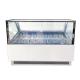 Italian Style Pozzetti Ice Cream Gelato Glass Display Freezer With GN Pans