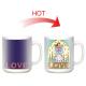 11OZ Glossy Finish Full heat changing mugs With C Shape Handle