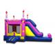 Birthday Cake Inflatable Bouncer Combo Castle With Slide Double Stitching Tripling Welding