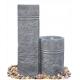 Two Closely Cast Stone Fountains Outdoor Marble Nature Color Garden Water Fountain