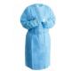 Blue Breathable Waterproof Isolation Gown Safety Wearing No Stimulus To Skin