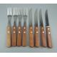 Cheaper Price 6pcs Steak Knife And Fork Set With Wooden Handle for tableware